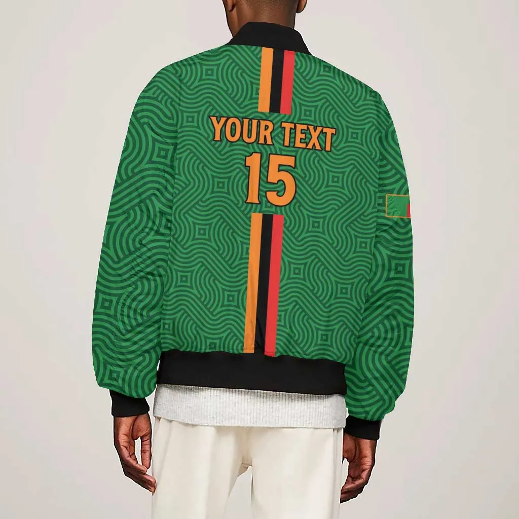 Custom Zambia Football Bomber Jacket Go Chipolopolo LT15