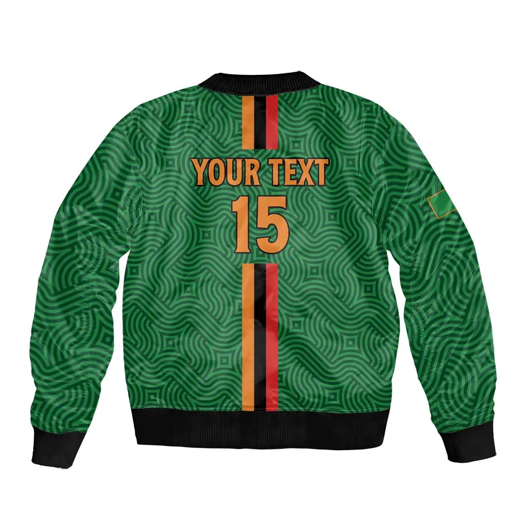 Custom Zambia Football Bomber Jacket Go Chipolopolo LT15