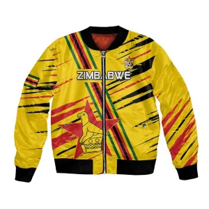 Custom Zimbabwe Football Bomber Jacket Grunge Style LT15