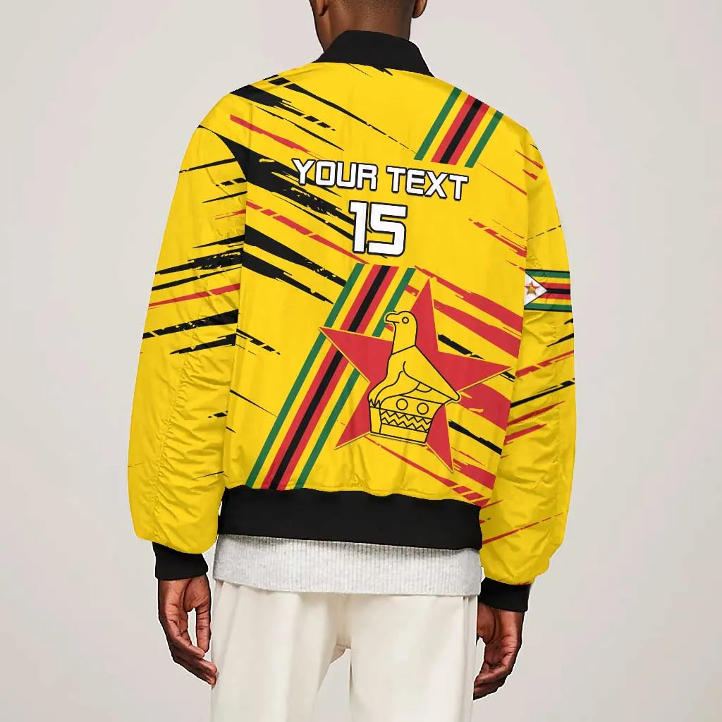 Custom Zimbabwe Football Bomber Jacket Grunge Style LT15