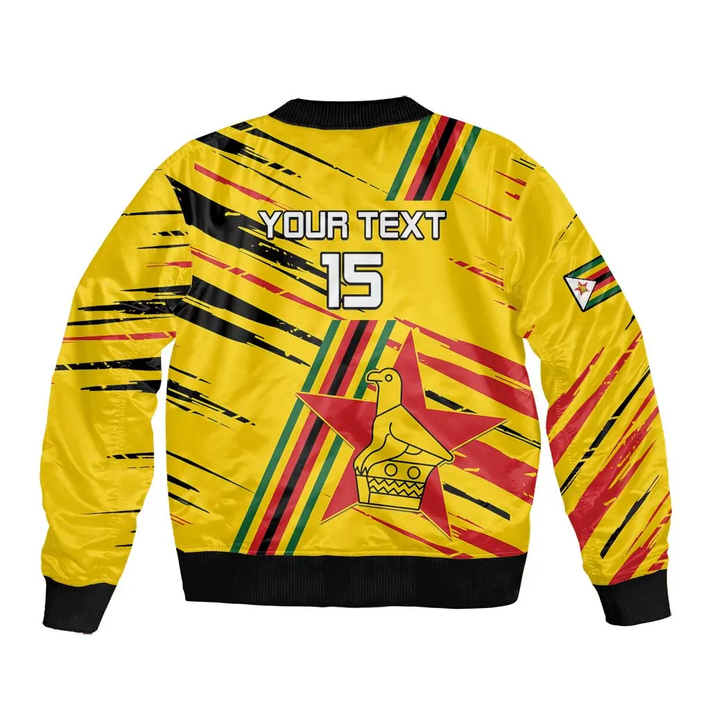 Custom Zimbabwe Football Bomber Jacket Grunge Style LT15