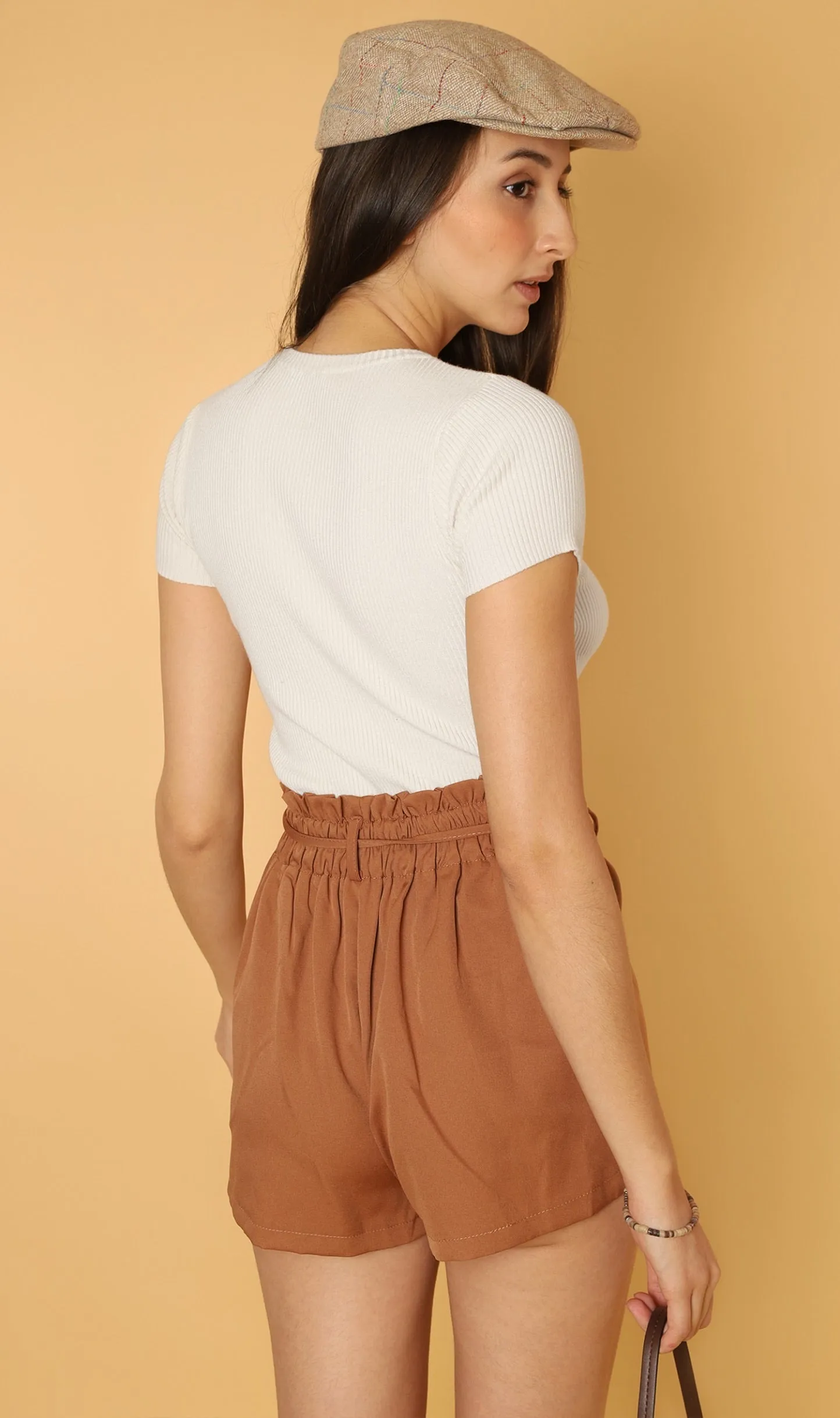 DARYL Crew-Neck Knit Top (Ivory)