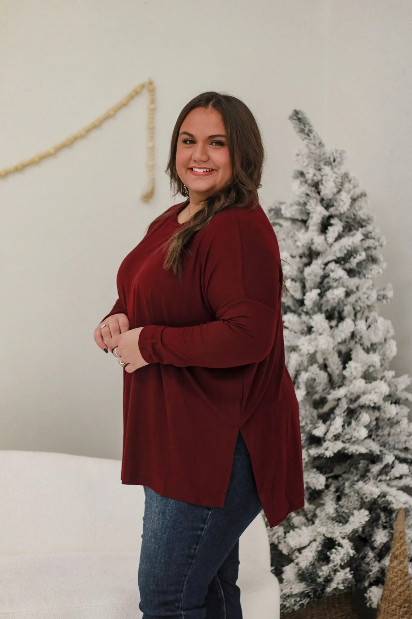 DB For Everyday Top in Burgundy