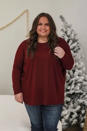 DB For Everyday Top in Burgundy