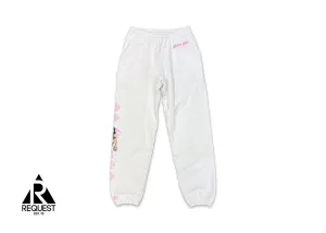 Deadly Doll Sweatpants "White/Pink"