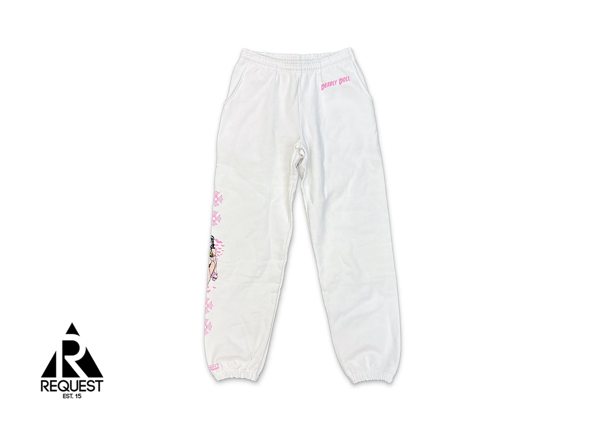 Deadly Doll Sweatpants "White/Pink"