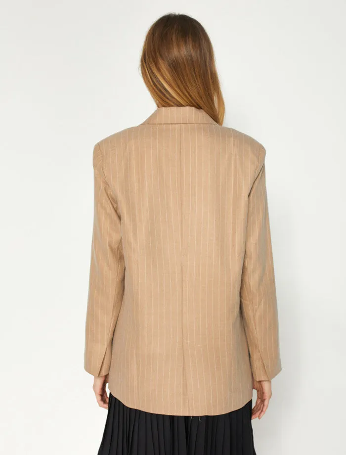 Dear Sutton Bryn Blazer | Irish Creme Pinstripes