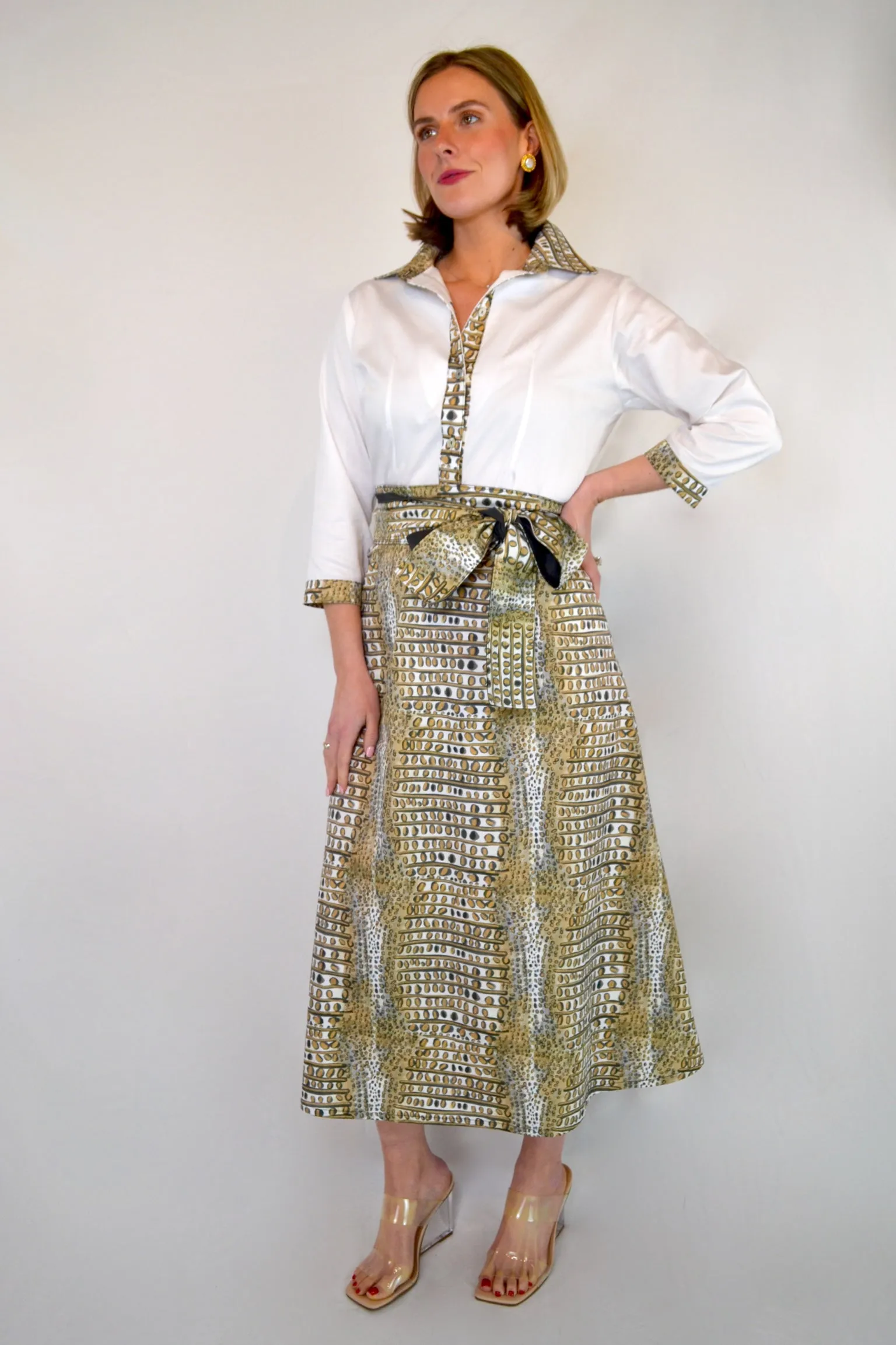 DeBordieu Skirt in Neutral Gator