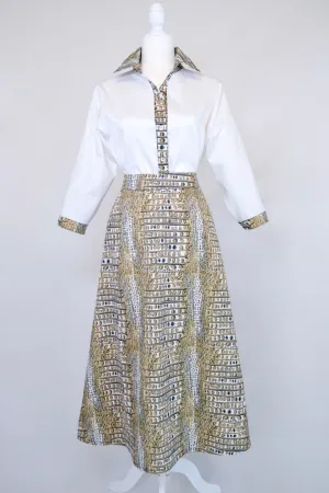 DeBordieu Skirt in Neutral Gator