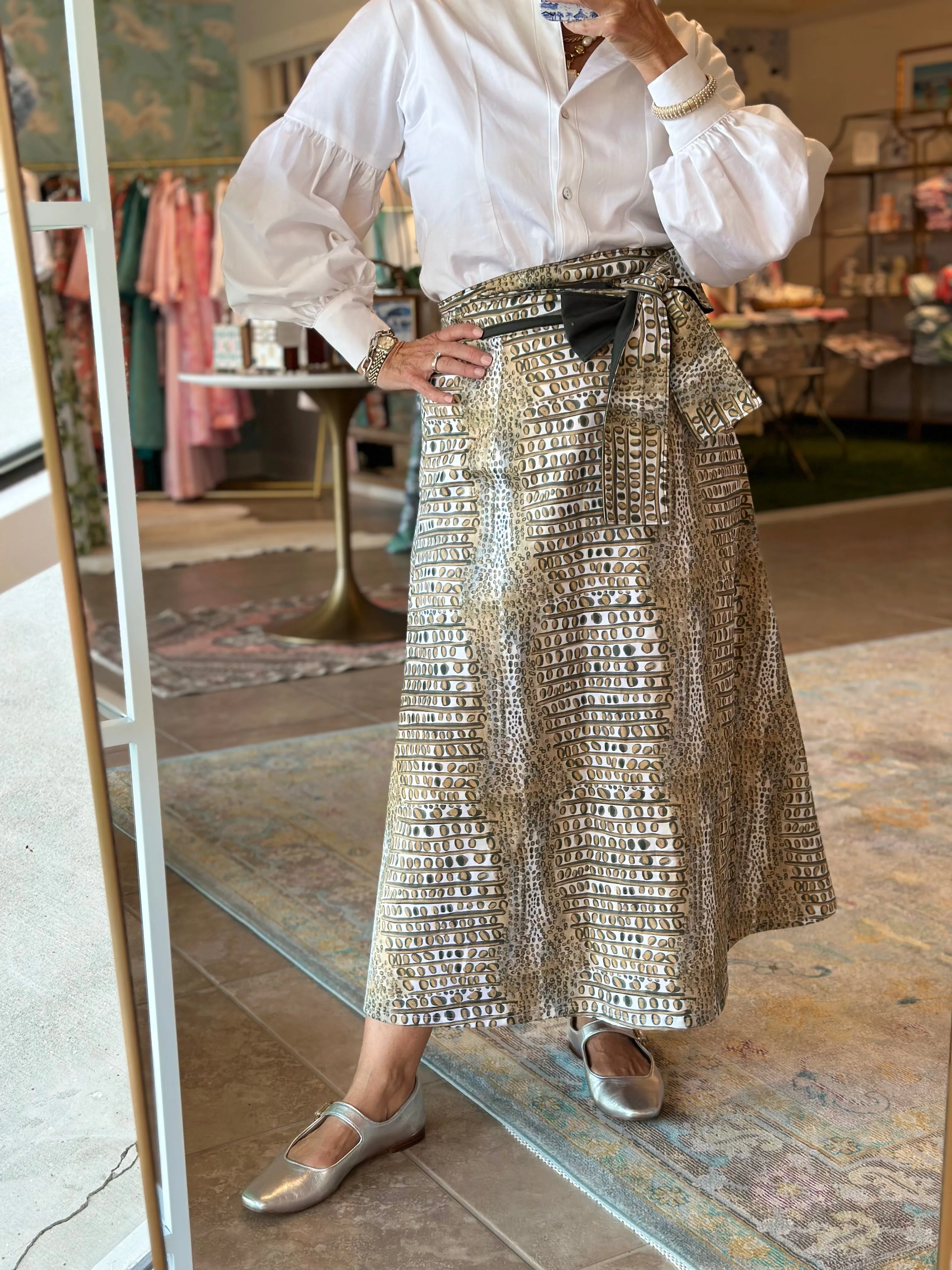 DeBordieu Skirt in Neutral Gator