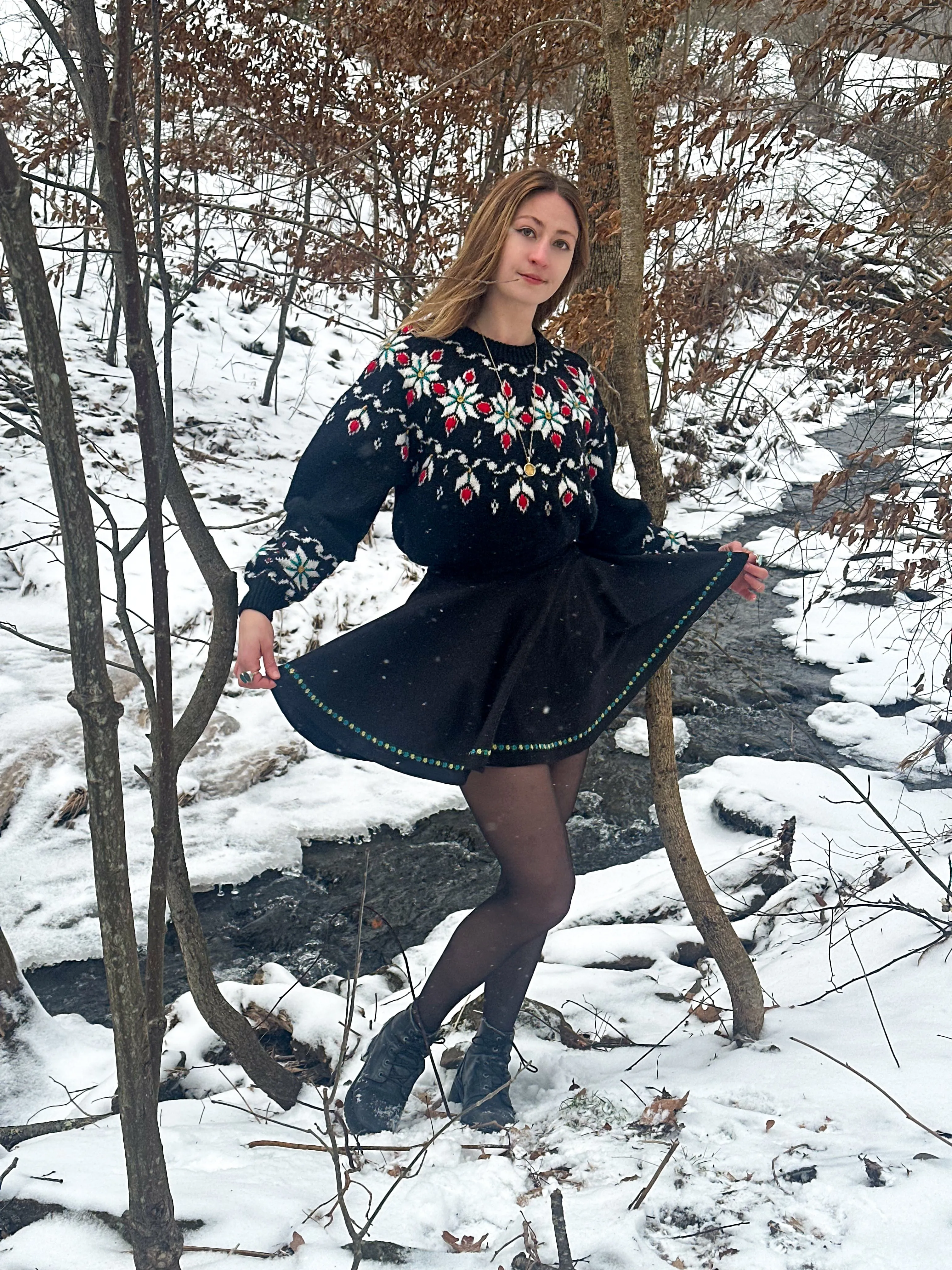 Deerfield Skirt in Onyx