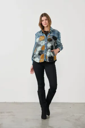 Denim Floral Jacket