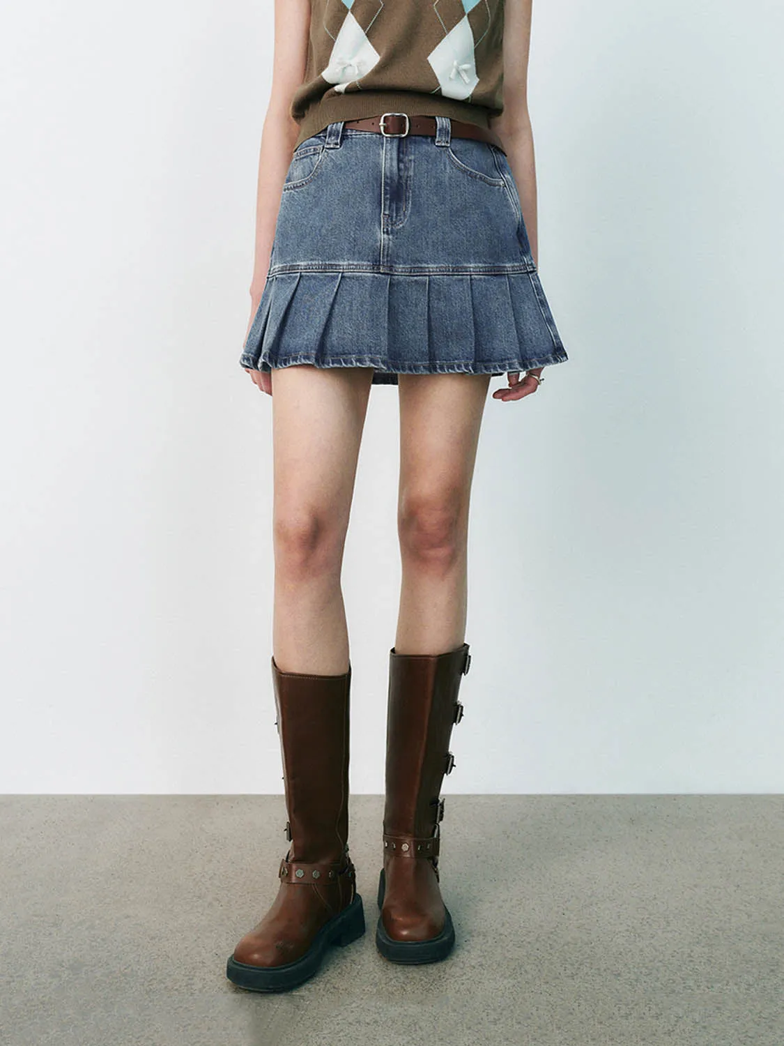 Denim Mini Skirts