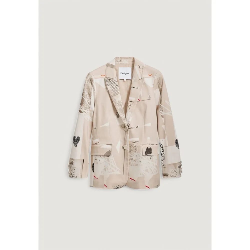 Desigual Beige Cotton Suits & Blazer