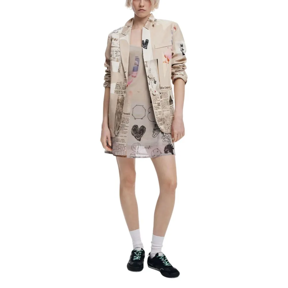 Desigual Beige Cotton Suits & Blazer