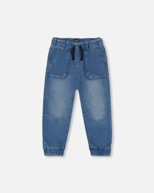 Deux Par Deux French Terry Denim Jogger