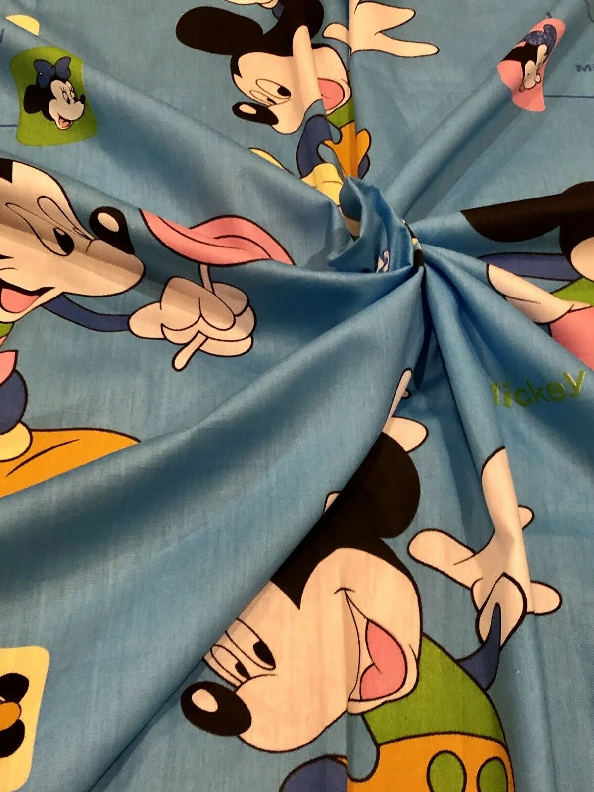 Disney Mickey Mouse Adventure Blue Cotton Fabric