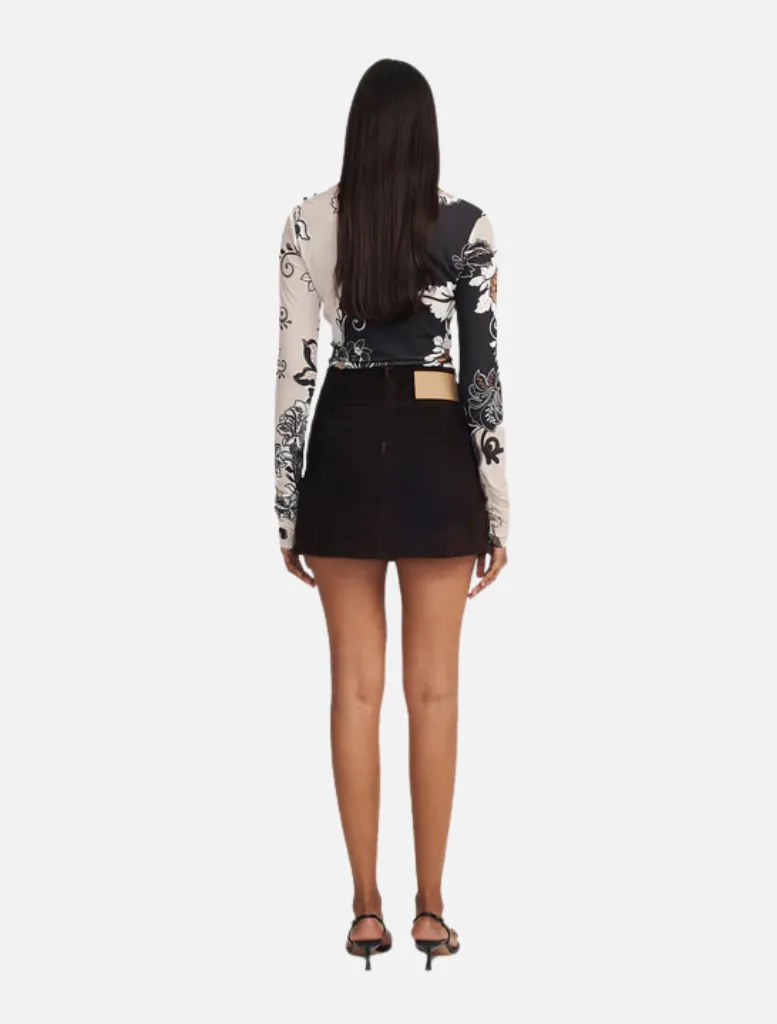 Dixie Suede Skirt - Carob