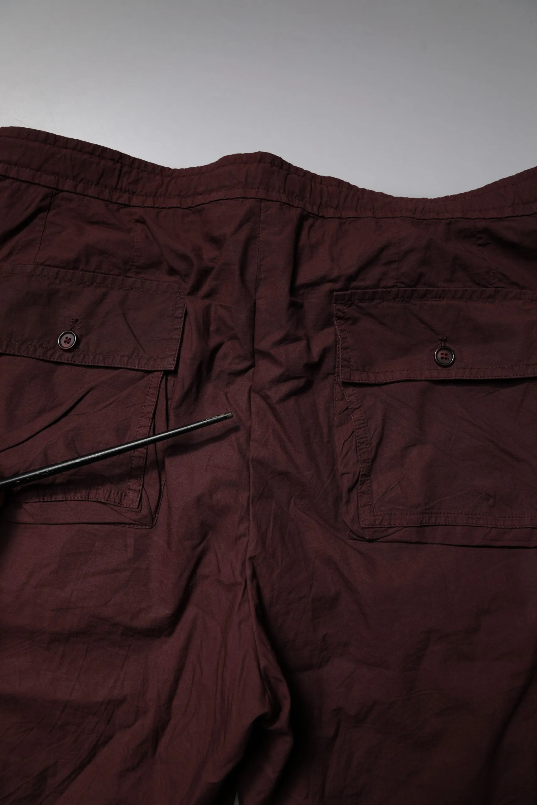 Dolce & Gabbana Maroon Cotton Cargo Jogger Sweatpants Pants