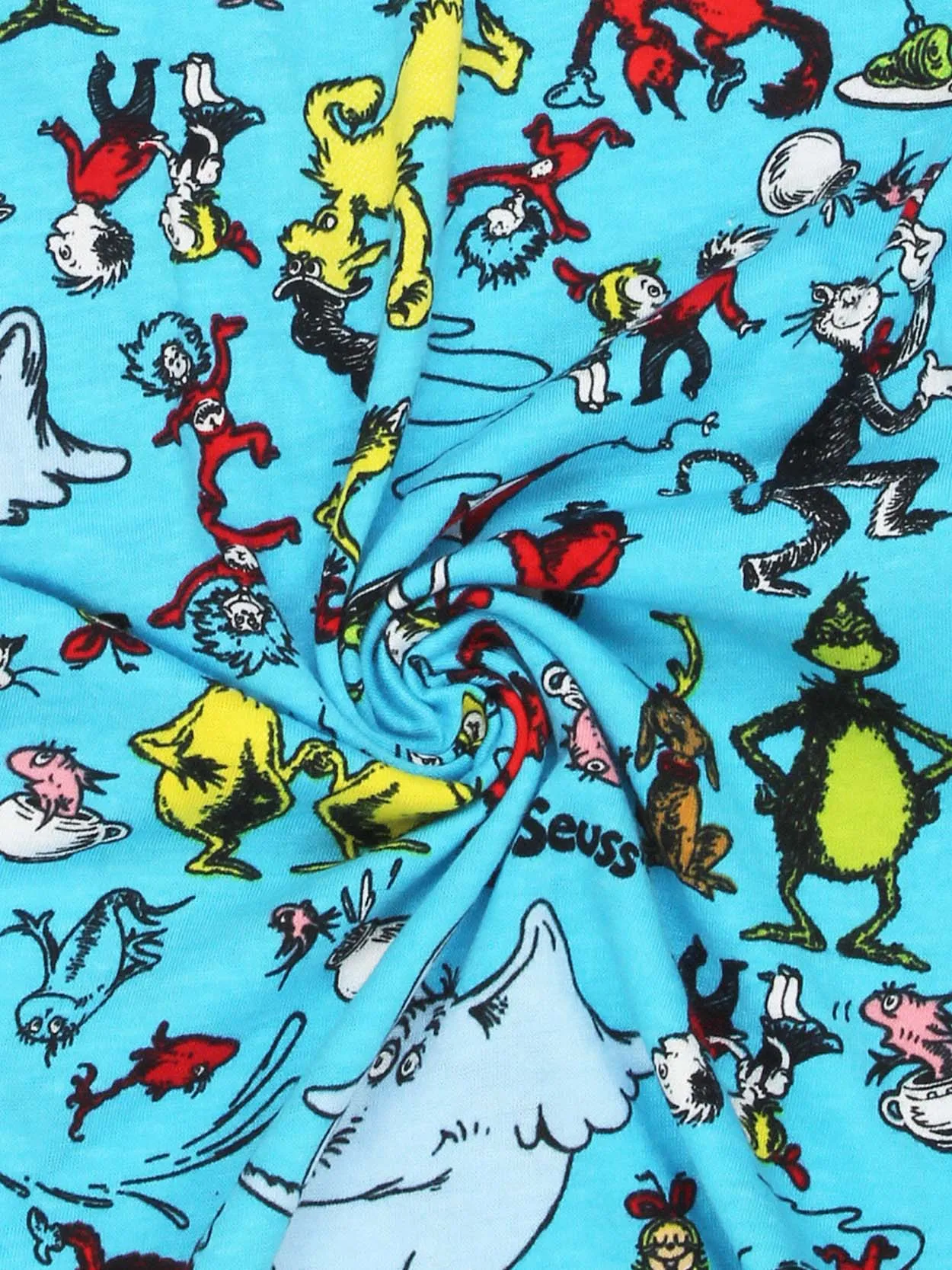 Dr. Seuss Characters Grinch Cat in the Hat Holiday Jogger Pajama Pants