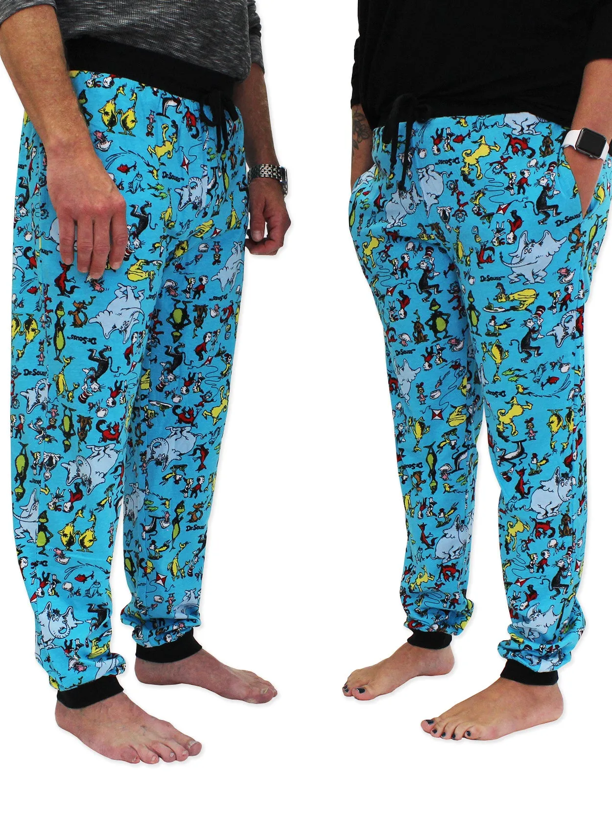 Dr. Seuss Characters Grinch Cat in the Hat Holiday Jogger Pajama Pants