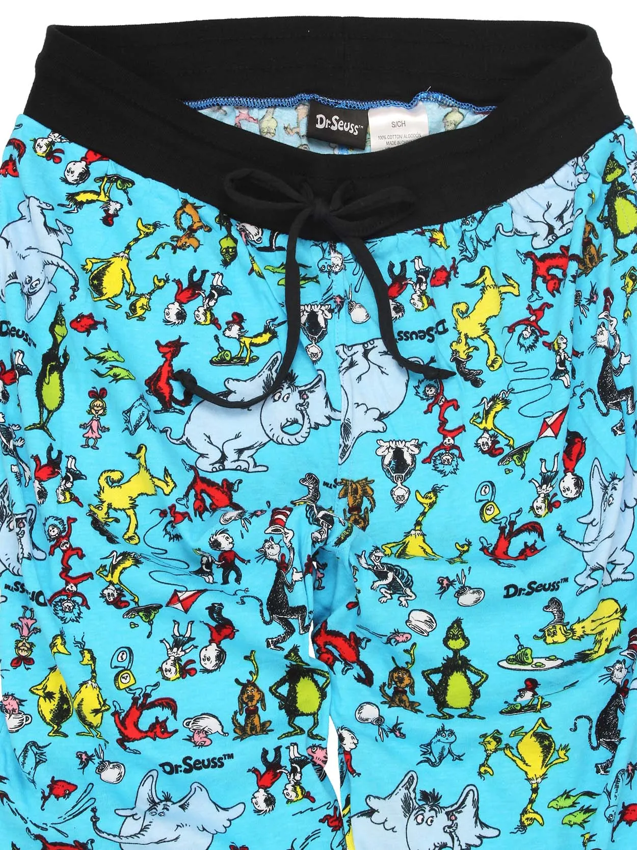 Dr. Seuss Characters Grinch Cat in the Hat Holiday Jogger Pajama Pants
