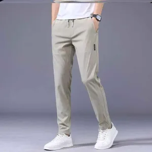 Drawstring Casual Pants Thin Loose Straight Sweatpants for Men