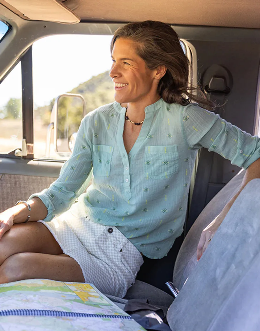 Dylan Gauze Shirt - Haze Print