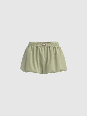 Elastic Mini A-Line Skirts