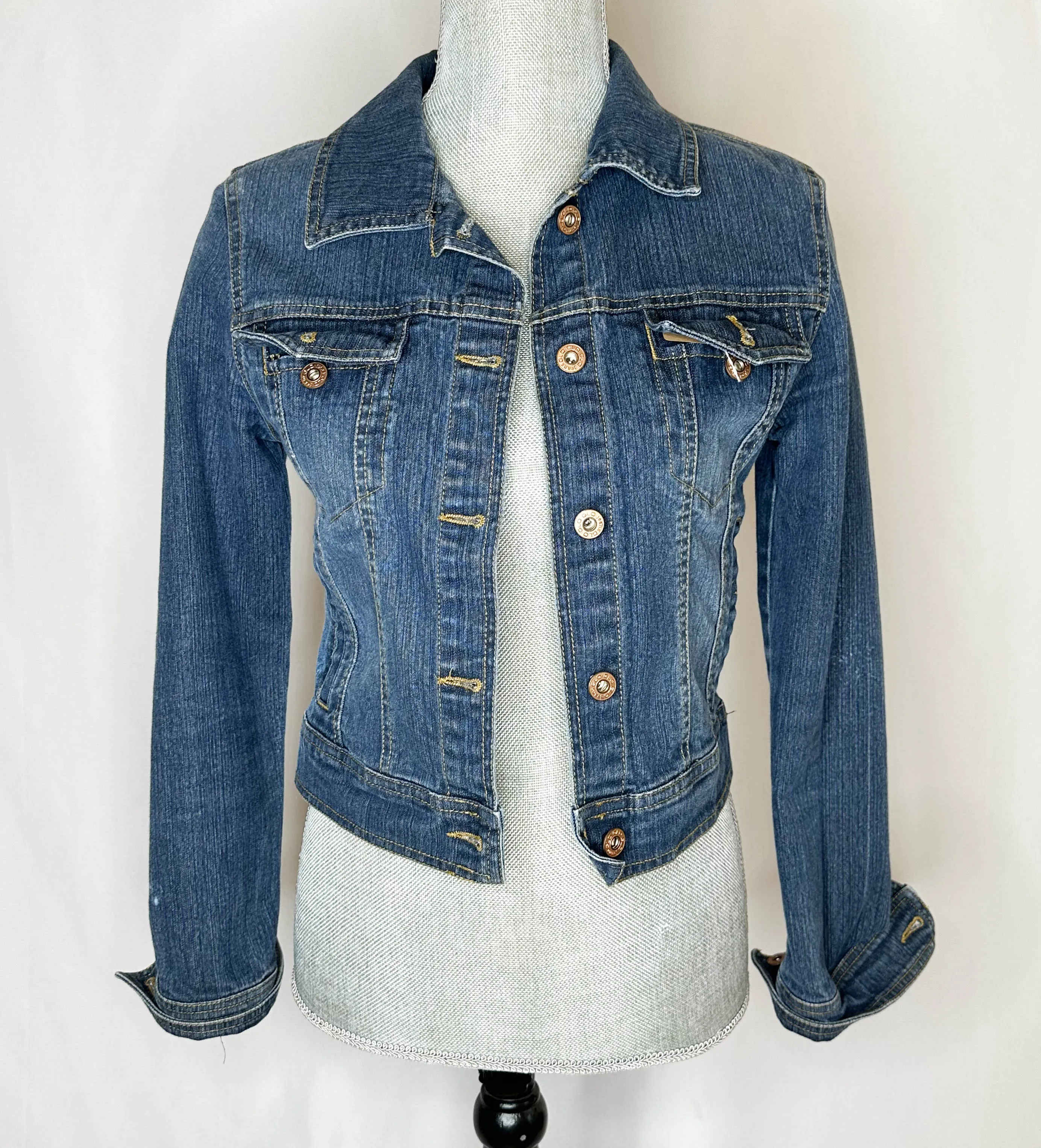Elite Crystal trim "Cowboys & Tequila"  Womens Denim Jacket