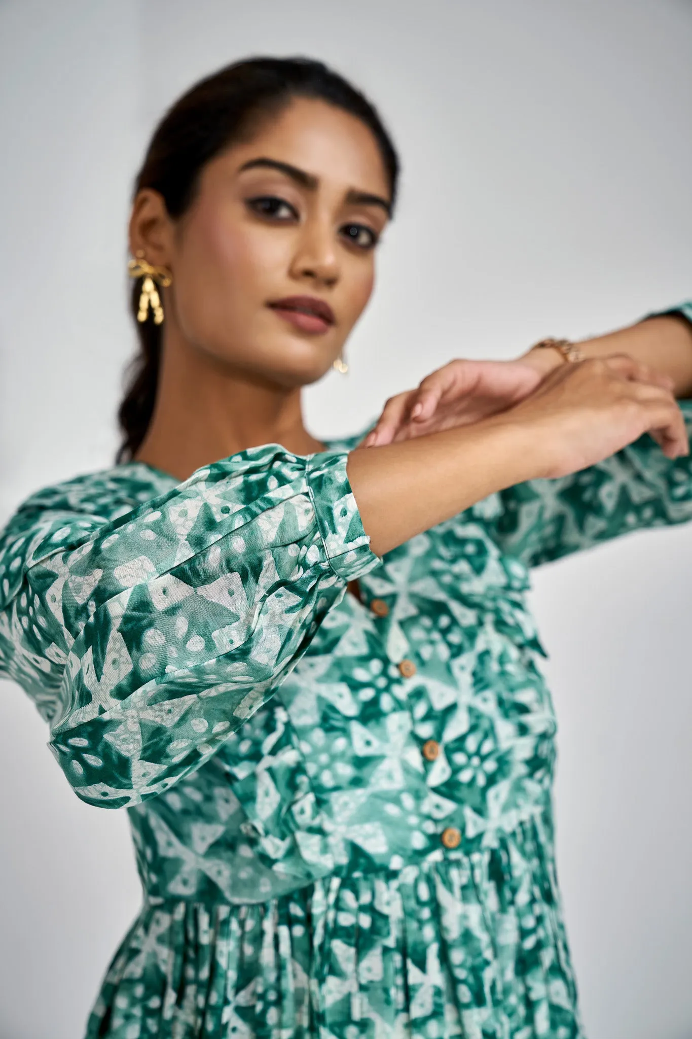 Emerald Green Baby Doll Top