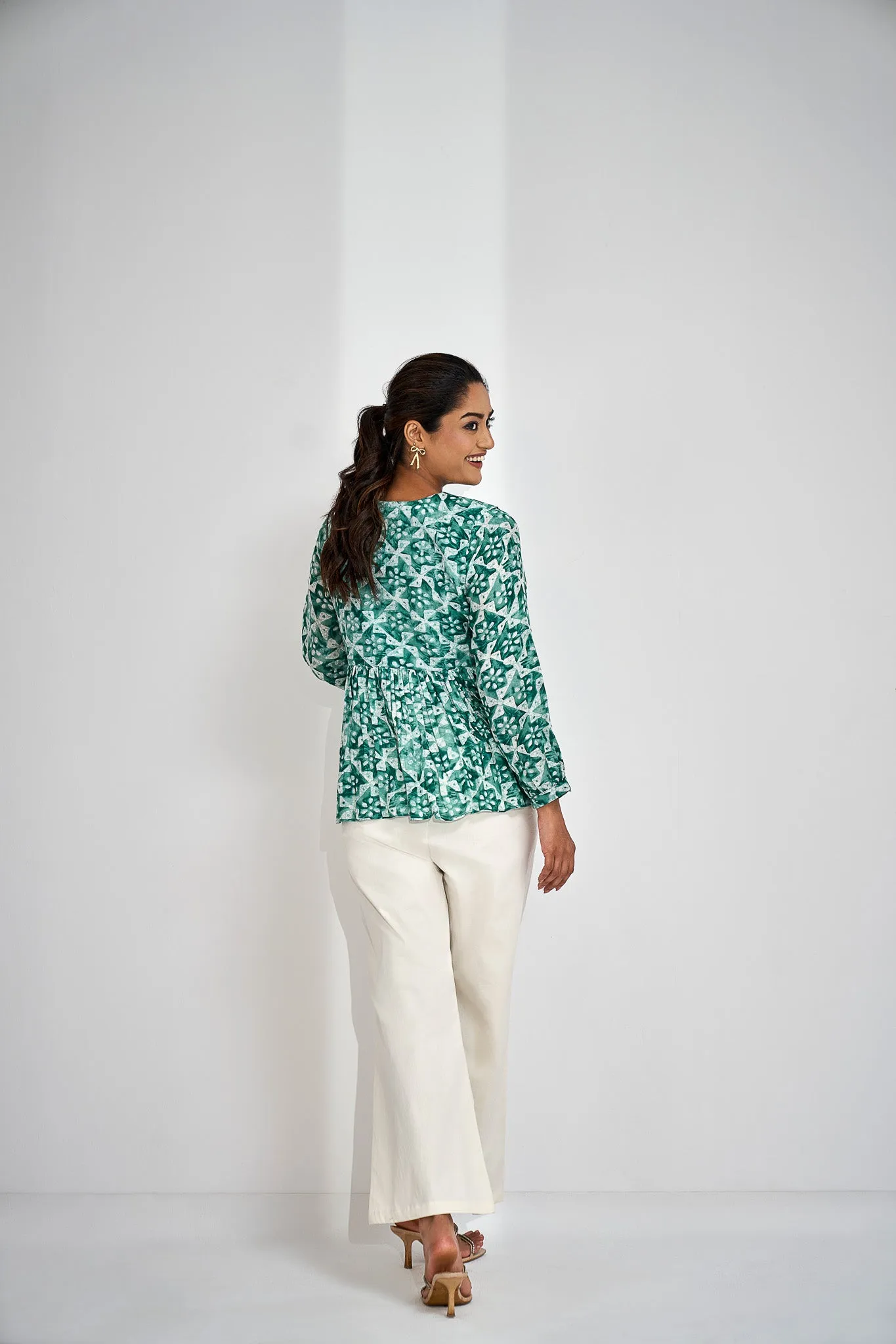 Emerald Green Baby Doll Top
