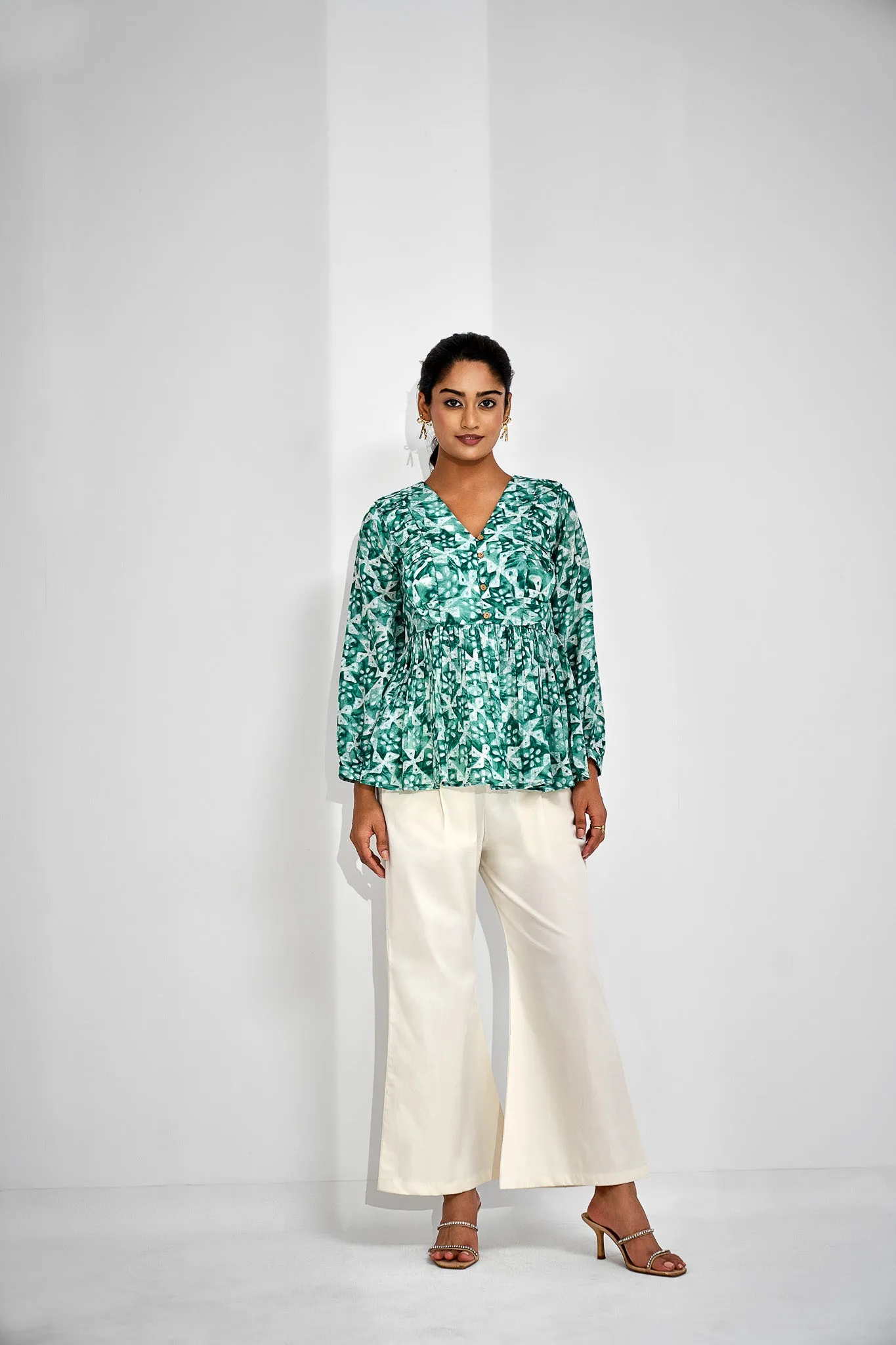 Emerald Green Baby Doll Top