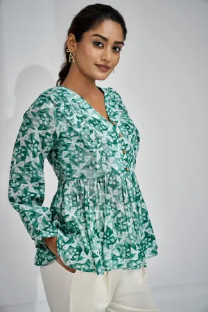 Emerald Green Baby Doll Top