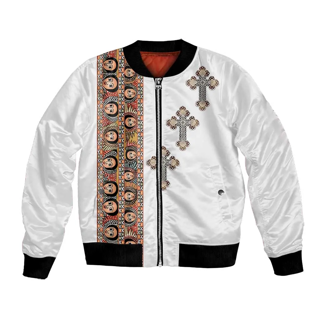 Ethiopia Angels Tilet With Cross Bomber Jacket LT15
