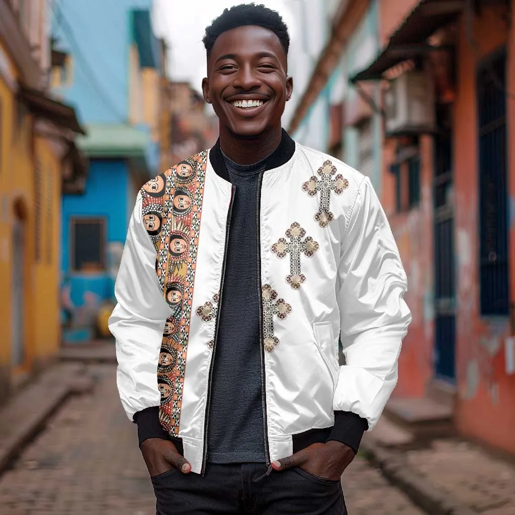 Ethiopia Angels Tilet With Cross Bomber Jacket LT15