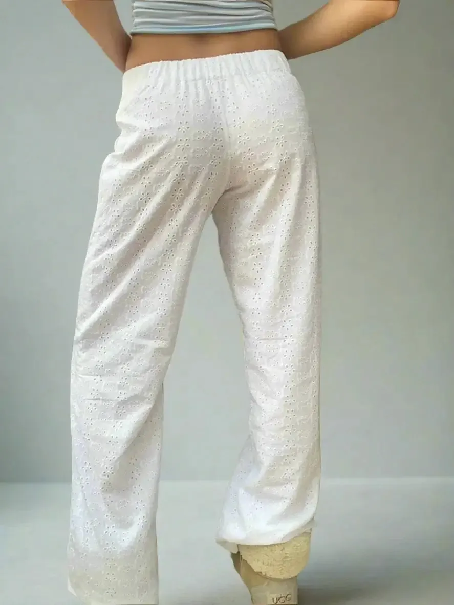 Eyelet Pants