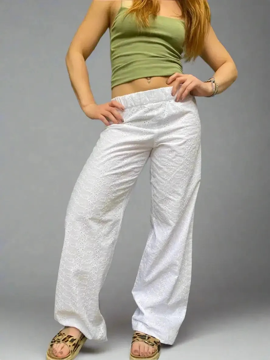 Eyelet Pants