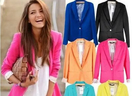 Fashion Jacket Blazer Women Suit Foldable Long Sleeves Lapel Coat Lined With Striped Single Button Vogue Blazers XL
