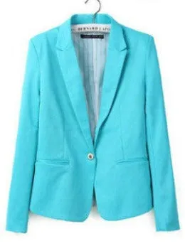 Fashion Jacket Blazer Women Suit Foldable Long Sleeves Lapel Coat Lined With Striped Single Button Vogue Blazers XL