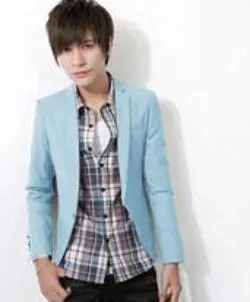 Fashion Men suit Slim Fit blazer coat jackets Shirt Stylish Cotton Solid 8 Colors