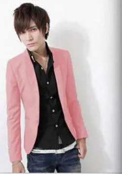 Fashion Men suit Slim Fit blazer coat jackets Shirt Stylish Cotton Solid 8 Colors