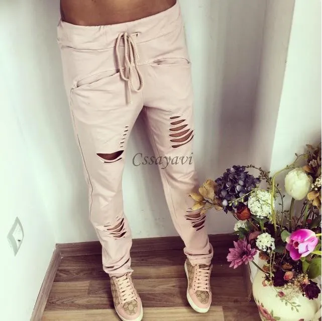 Fashion women Sweatpants S-XL Plus Size Flower Printed Womens Harem Pants Nineth Capris Casual Trousers