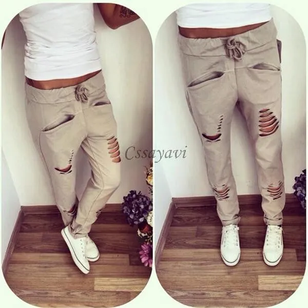 Fashion women Sweatpants S-XL Plus Size Flower Printed Womens Harem Pants Nineth Capris Casual Trousers
