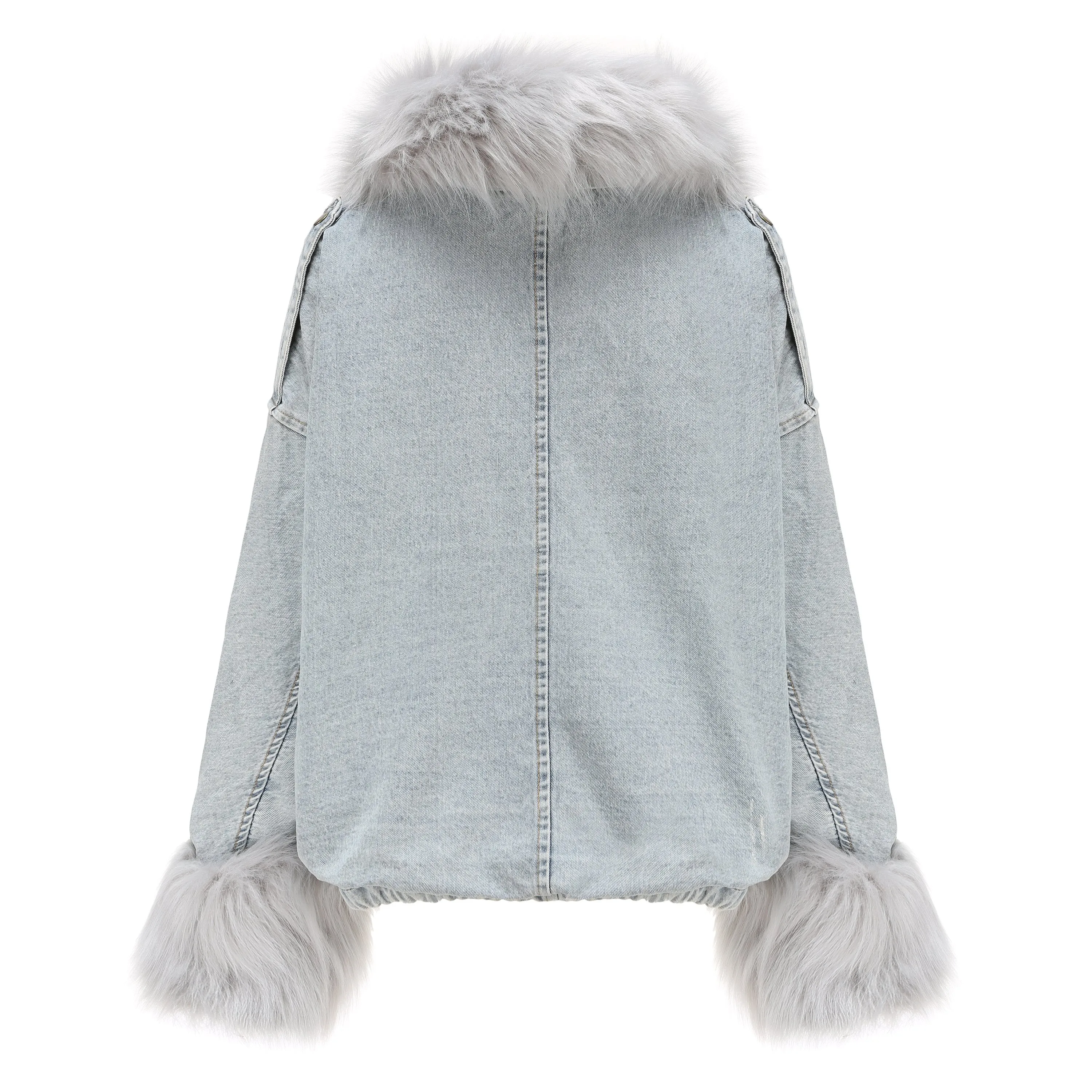 Fauxy Fur Denim Jacket