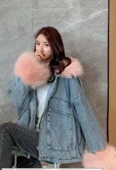 Fauxy Fur Denim Jacket