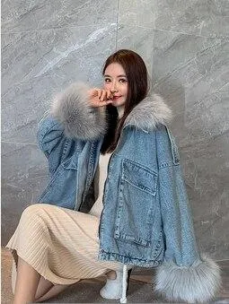 Fauxy Fur Denim Jacket