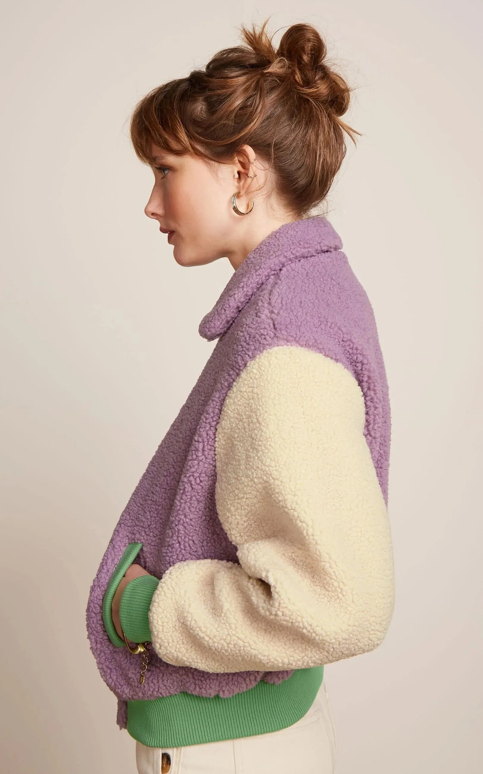 Fay Jacket Teddy Sheer Lilac