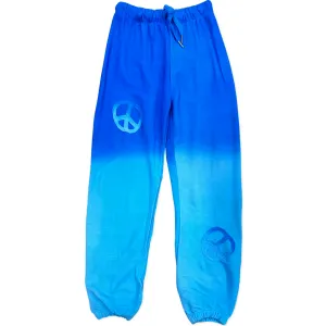 FBZ Peace Sign Ombre Turquoise Joggers