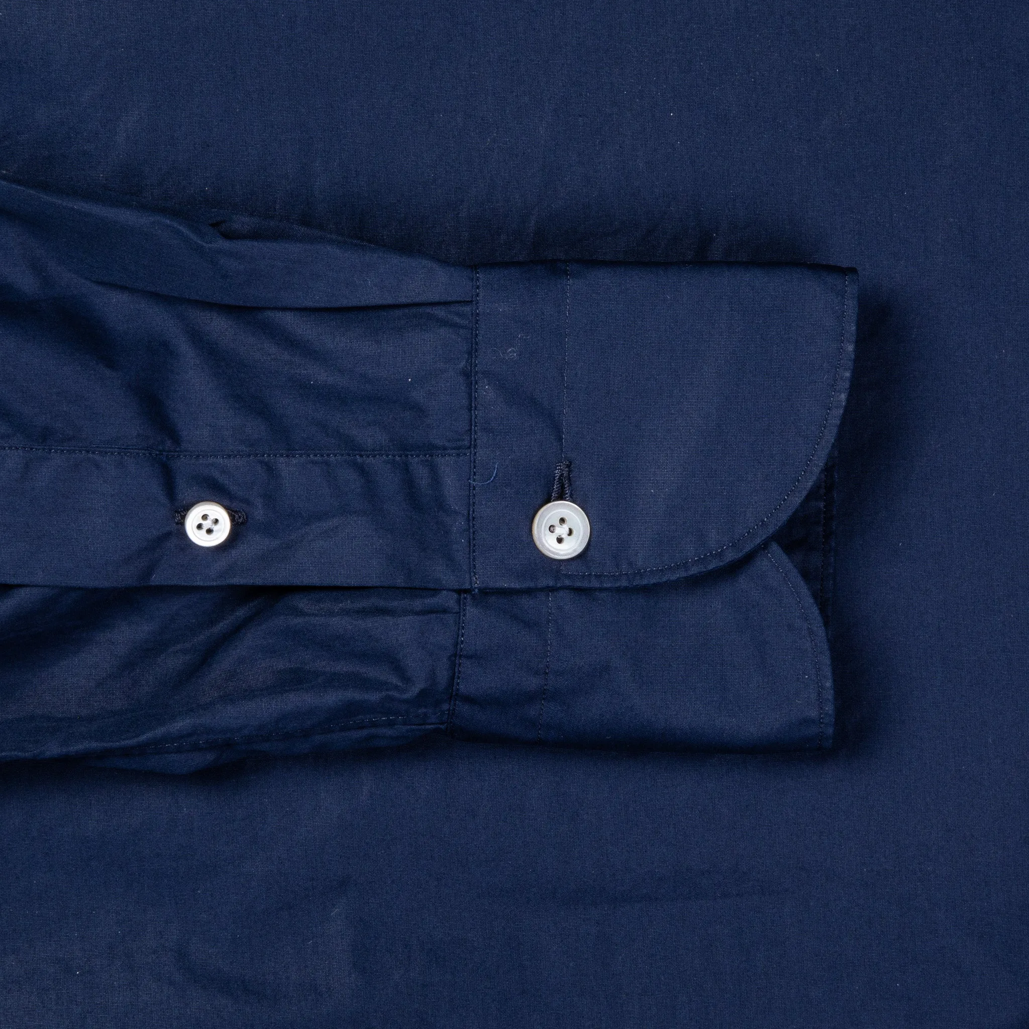 Finamore Tokyo Shirt Sergio Collar Poplin navy